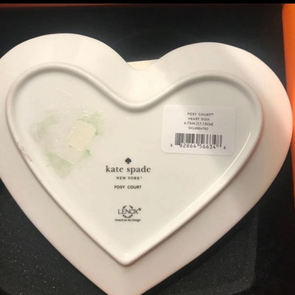 Kate Spade NIB 24K Gold Heart Pure Posy Dish Lenox - Picture 5 of 5